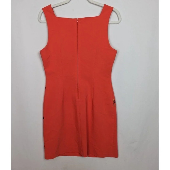 City Triangles 11 VTG 90s Y2K Knee Length Dress Embroidered Floral Square Neck - Picture 2 of 7